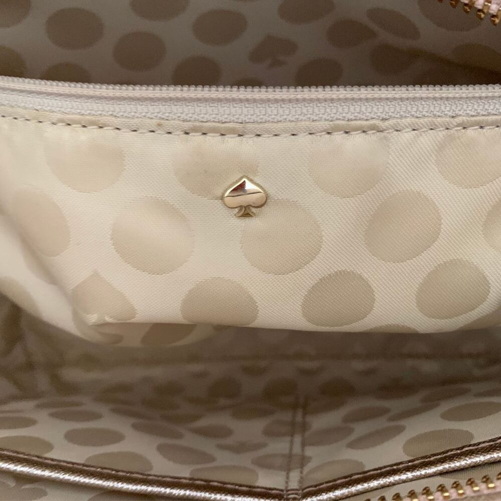Kate Spade Cedar Street Harmony Gold Leather Tote Shoulder Bag - Picture 8 of 14
